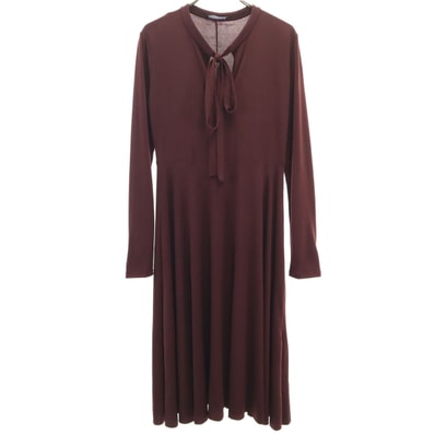ZARA ザラ 長袖 ロングワンピース M ボルドー