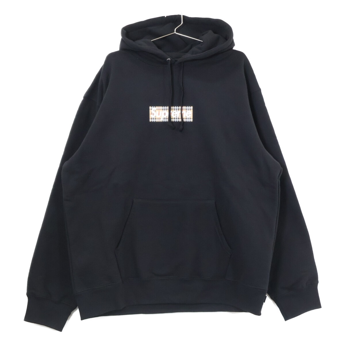 シュプリーム xBurberry バーバリー【新品同様】22SS Box Logo Hooded Sweatshirt ボックスロゴ プルオーバー パーカー XL
