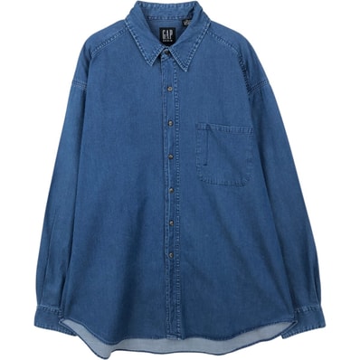 古着 90年代 ギャップ GAP DENIM オールドギャップ 長袖 デニムシャツ メンズXL相当 ヴィンテージ/eaa666082
