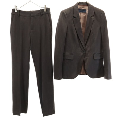 ZARA BASIC ザラベーシック パンツスーツ 上下セットアップ M/USA02 ブラウン系