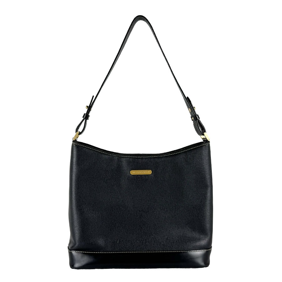 バーバリー BURBERRY ショルダーバッグ レザー ブラック レディース【中古】 z10846