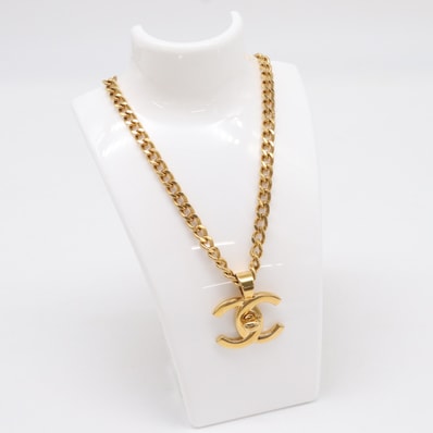 美品 CHANEL シャネル ココマーク ターンロック ネックレス GP - ネックレス ゴールド GP レディース