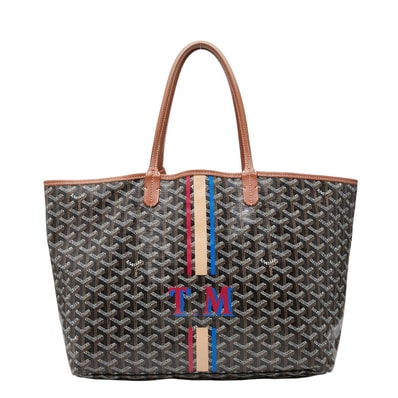 ゴヤール サンルイPM トートバッグ ブラウン系 PVC レザー レディース GOYARD 【中古】