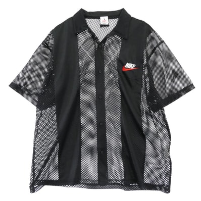 Supreme シュプリーム 半袖シャツ 24SS FQ0346-010 Mesh S/S Shirt メッシュ 半袖 シャツ ブラック系 L【中古】