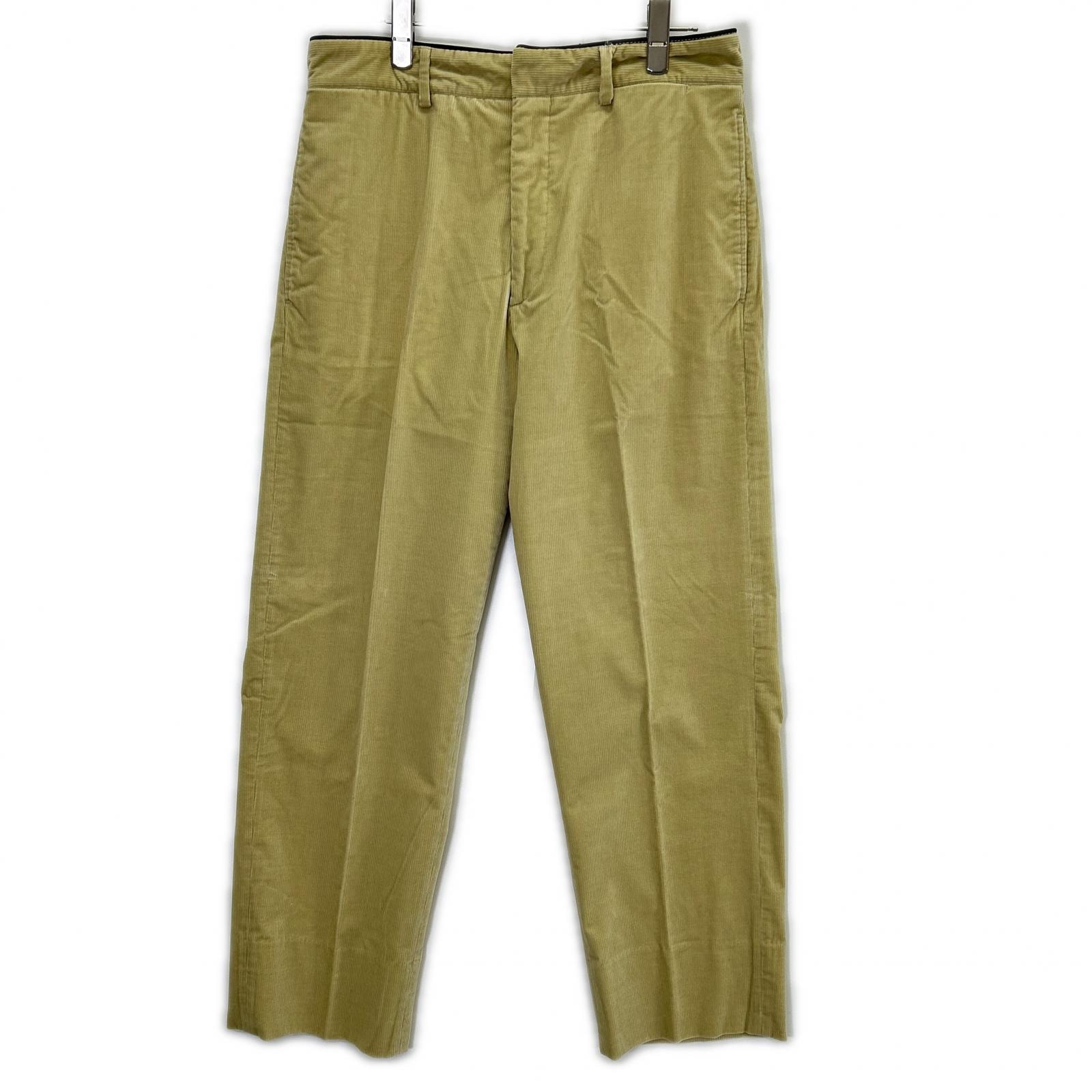 エルメス ベージュ コットン混 コーデュロイ パンツ 50