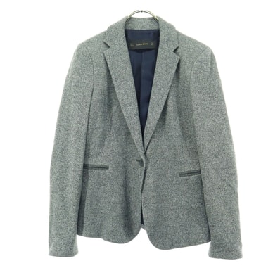 美品 ZARA BASIC ザラベーシック スペイン製 長袖 テーラードジャケット S グレー系