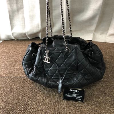 CHANEL Matelasse Ramb Skin Chain Shoulder Bag "Black"