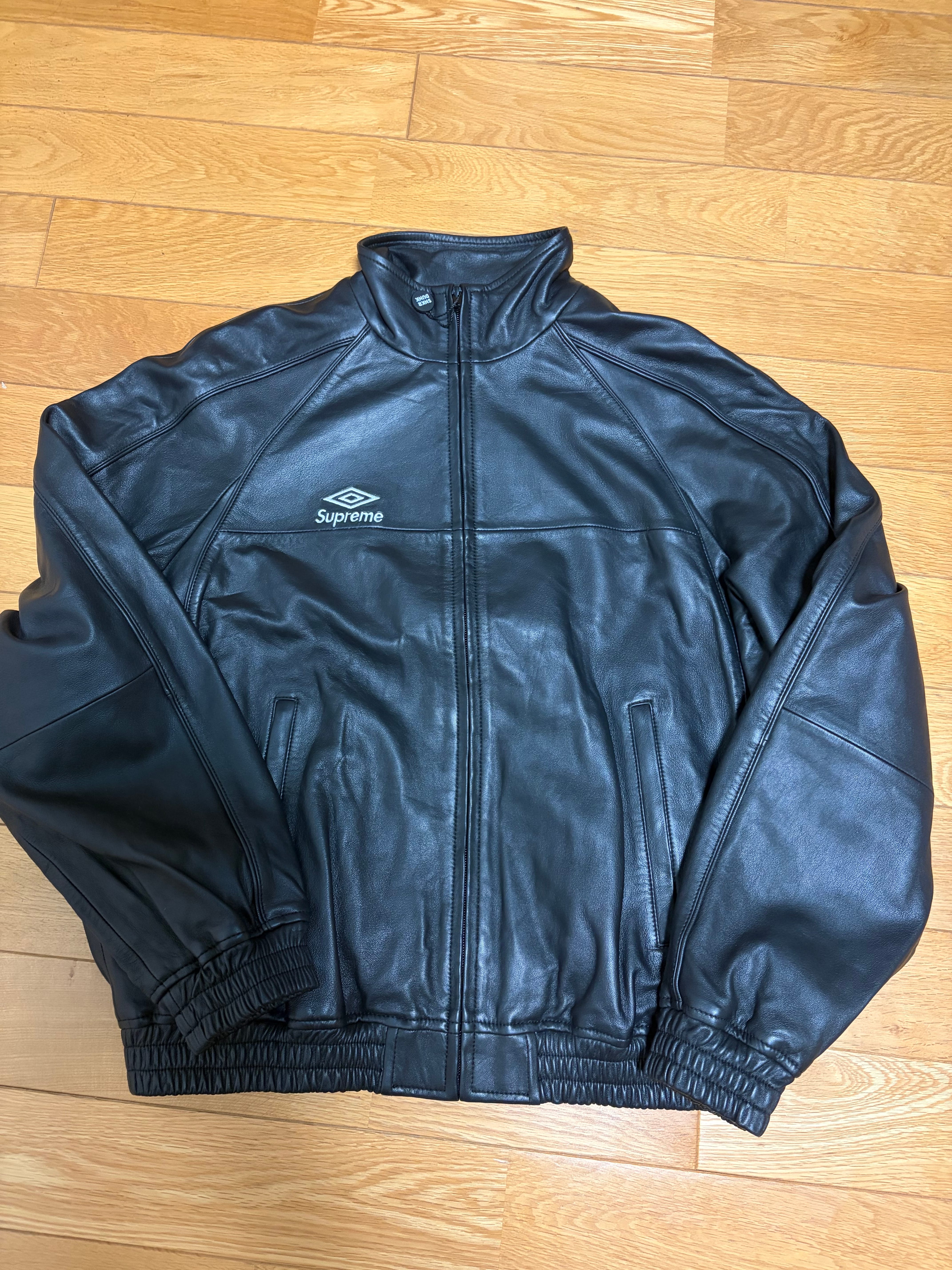 Supreme x Umbro Leather Track Jacket "Black"