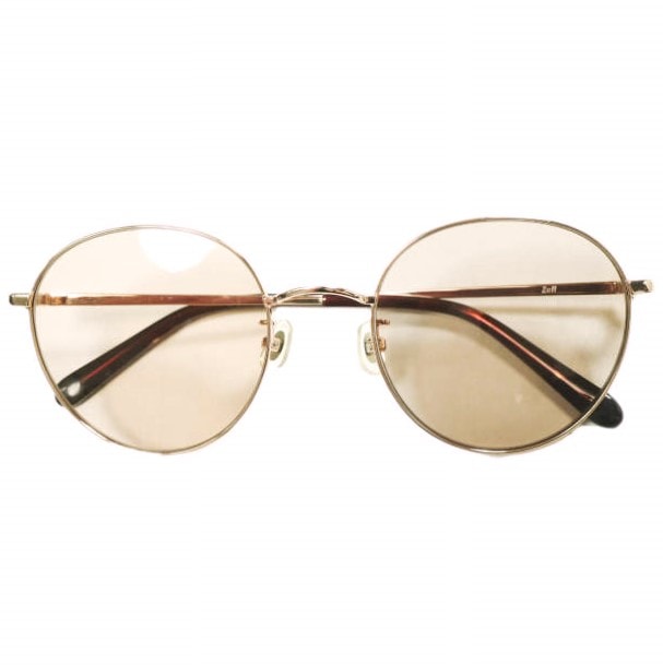 WIND AND SEA x Zoff ウィンダンシー ゾフ 別注 ZY202G08_21E1 メタルフレーム ボストンサングラス Gold/Brown 眼鏡 メガネ g23270