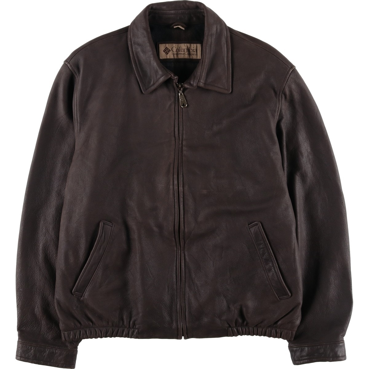 古着 コロンビア Columbia スイングトップタイプ レザーブルゾン メンズXL相当/eaa625066