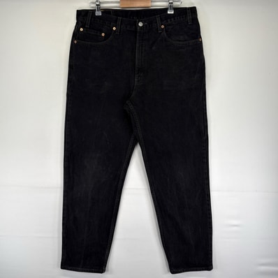 古着 リーバイス Levi's USA製 パンツ 550 テーパード ジッパーフライ バギー ジーンズ ジーパン W38 L32 ブラック系 メンズ