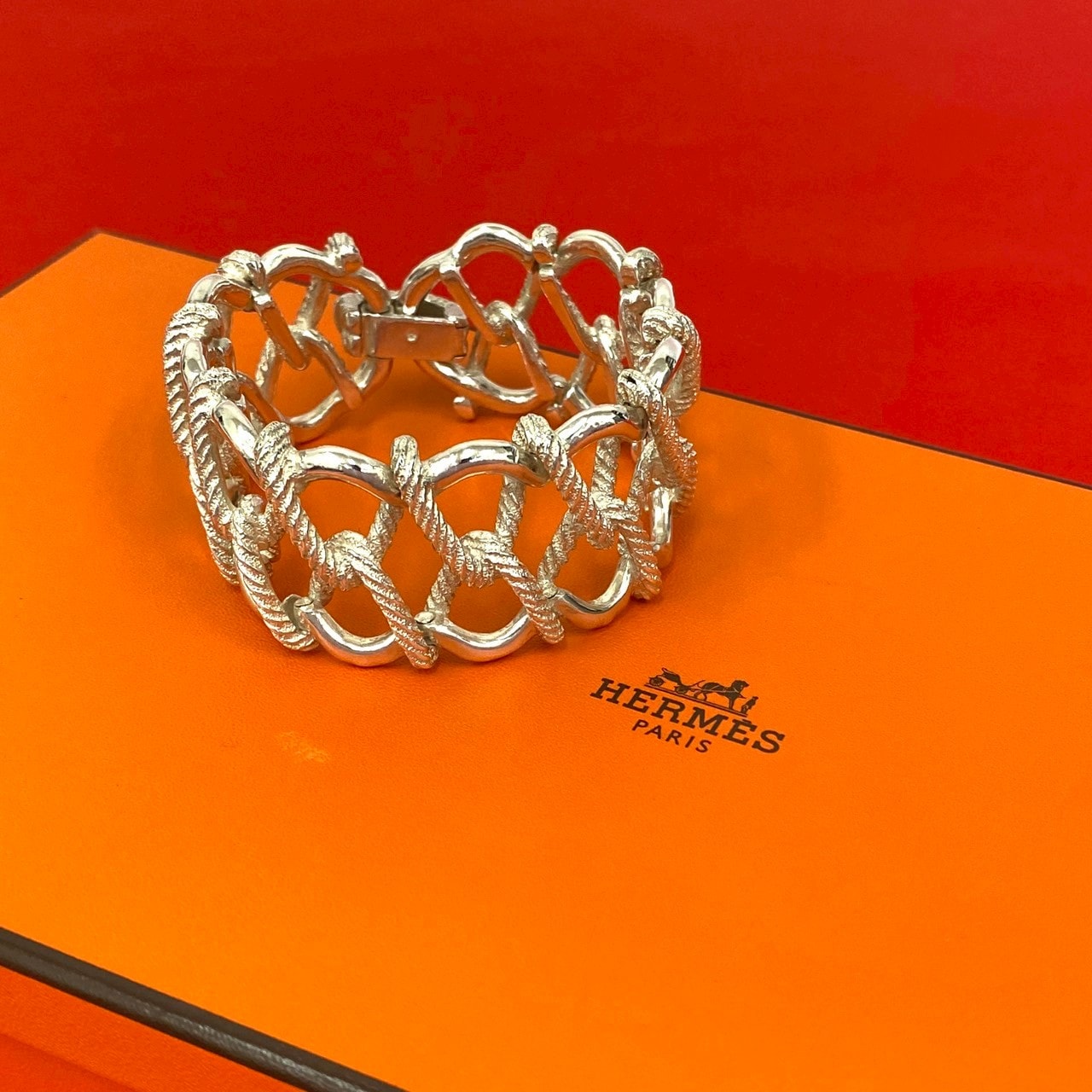 HERMES エルメス ツイスト ロープ ブレスレット シルバー800 ブレスレット シルバー
 24002
