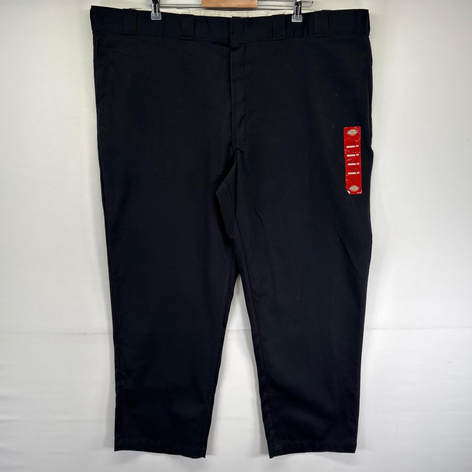古着 美品 ディッキーズ Dickies パンツ ワーク 874 ワンポイントロゴ タグ付き 大きいサイズ w48 L30  ブラック系 メンズ