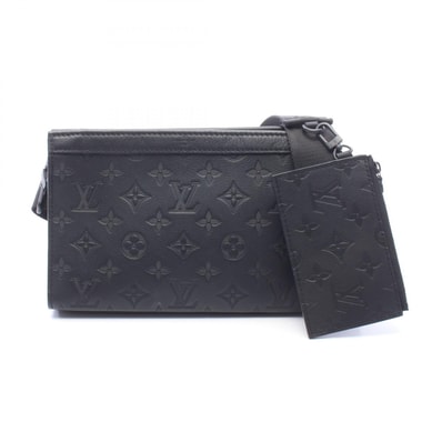 ルイ・ヴィトン LOUIS VUITTON ガストン ウェアラブル ウォレット ショルダーバッグ バッグ レザー モノグラム・シャドウ ノワール メンズ ブラック系 M81115 【中古】