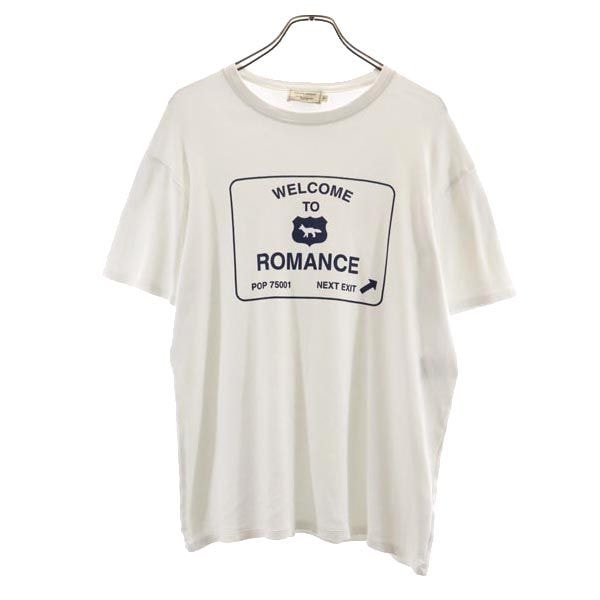 MAISON KITSUNE メゾンキツネ プリント 半袖 Tシャツ S ホワイト系