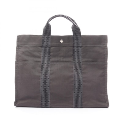 エルメス HERMES エールラインMM トートバッグ バッグ キャンバス メンズ レディース グレー系 【中古】