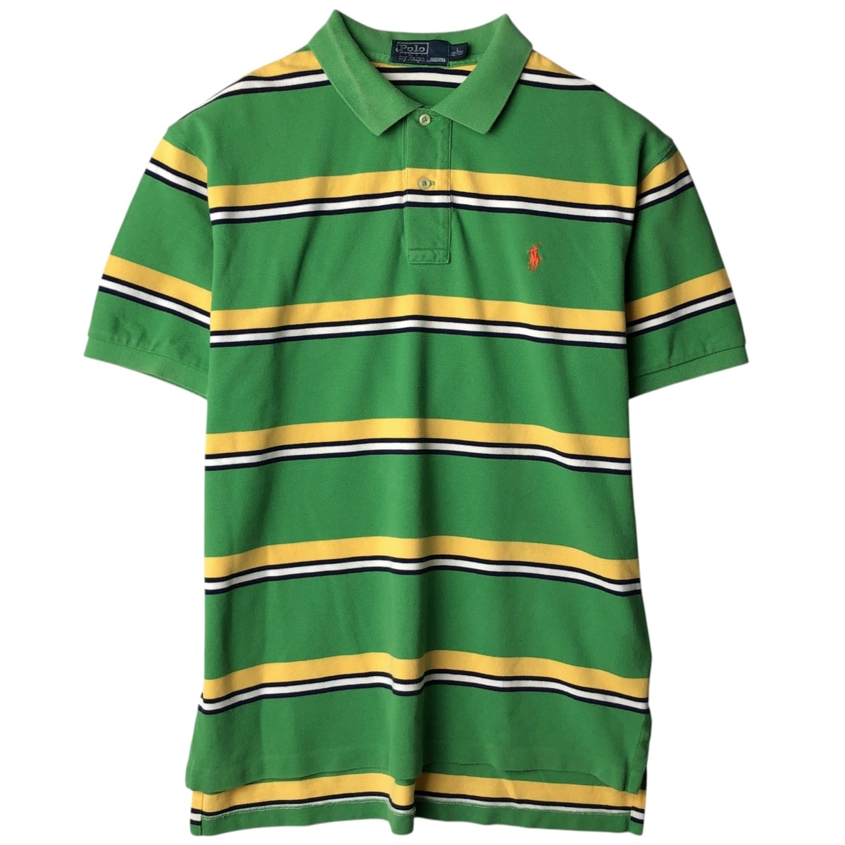 古着 ラルフローレン Ralph Lauren POLO by Ralph Lauren マルチボーダー 半袖 ボーダー ポロシャツ メンズL相当/eaa635223