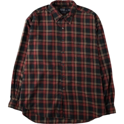 古着 ラルフローレン Ralph Lauren POLO by Ralph Lauren HAMMOND 長袖 コットンチェックシャツ メンズXXL相当/eaa674778