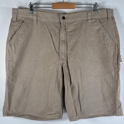 古着 カーハート Carhartt ショートパンツ チノパン 大きいサイズ ワークショーツ ワンポイントロゴ チノショーツ w42 ベージュ メンズ
