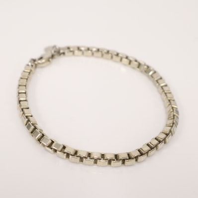 美品 TIFFANY&Co. ティファニー SV925 ベネチアン チェーン ブレスレット 925 - ブレスレット シルバー シルバー レディース