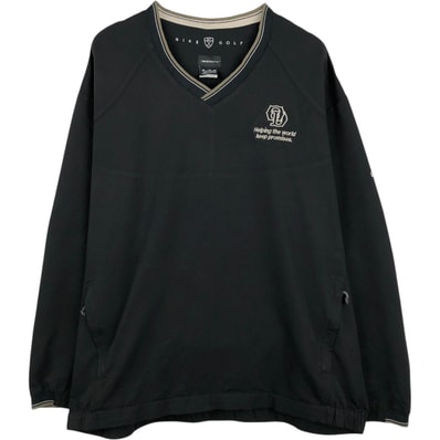古着 ナイキ NIKE GOLF ゴルフ ODFL オールド ドミニオン フレイト ライン アドバタイジング Vネック ウォームアッププルオーバー メンズXXL相当/eaa673424