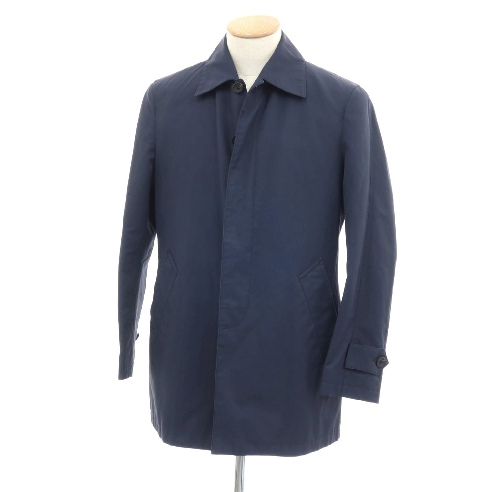 【中古】ポールスミスコレクション PAUL SMITH COLLECTION コットンナイロン ステンカラーコート ネイビー【サイズS】【メンズ】