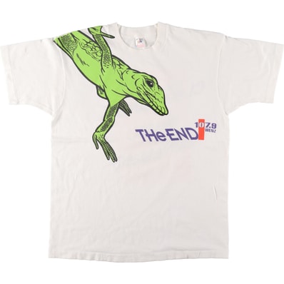 古着 90年代 フルーツオブザルーム FRUIT OF THE LOOM トカゲ柄 アニマルTシャツ USA製 メンズXL相当 ヴィンテージ/eaa485628