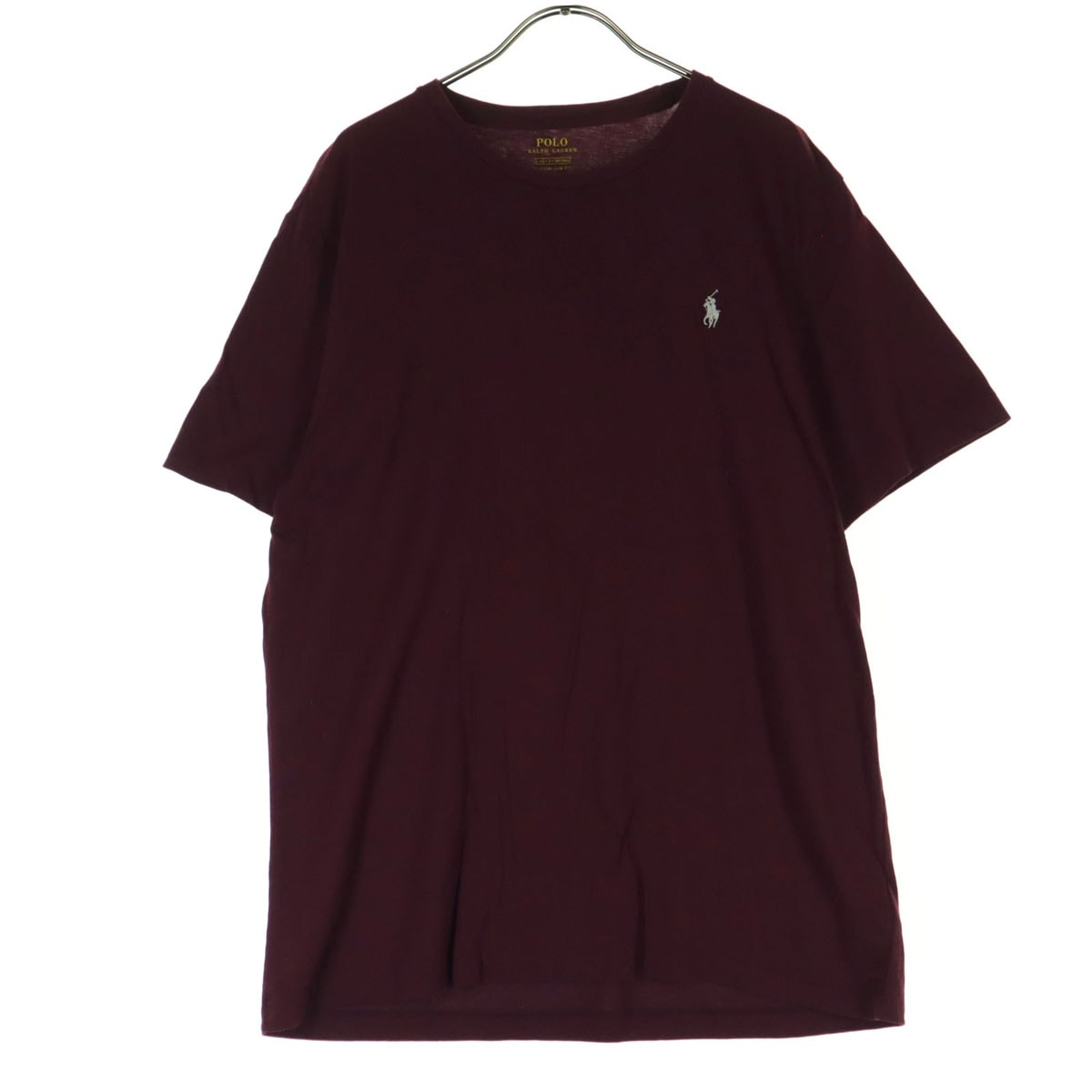美品 POLO RALPH LAUREN ポロラルフローレン ワンポイントロゴ 半袖 Tシャツ L ワインレッド