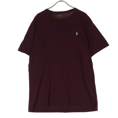 美品 POLO RALPH LAUREN ポロラルフローレン ワンポイントロゴ 半袖 Tシャツ L ワインレッド