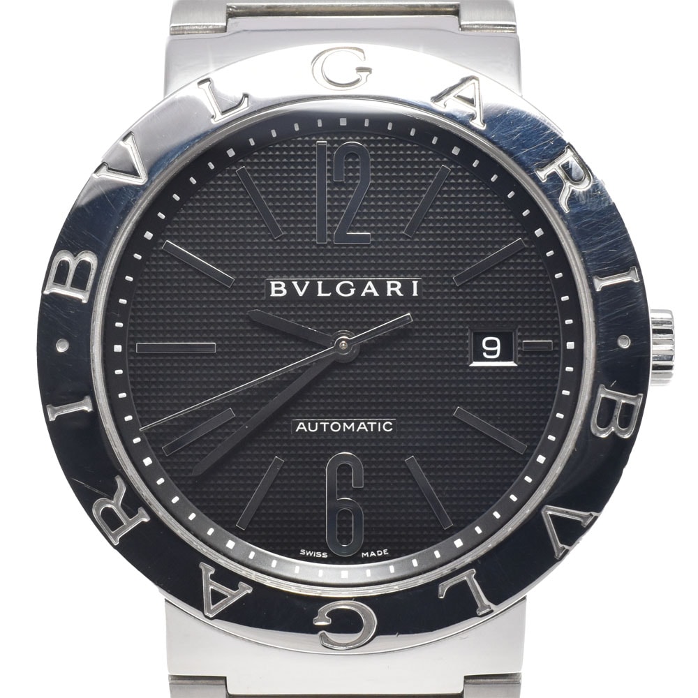 ブルガリ BVLGARI BB42SS AUTO ブルガリ ブルガリ デイト ブラック 自動巻き メンズ 美品 箱付き 腕時計 I#150307