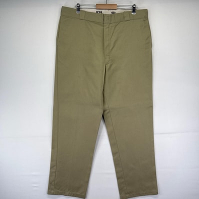 古着 ディッキーズ Dickies パンツ ワークパンツ チノパン 874 ワンポイントロゴ 大きいサイズ W40×L34 ベージュ系 メンズ