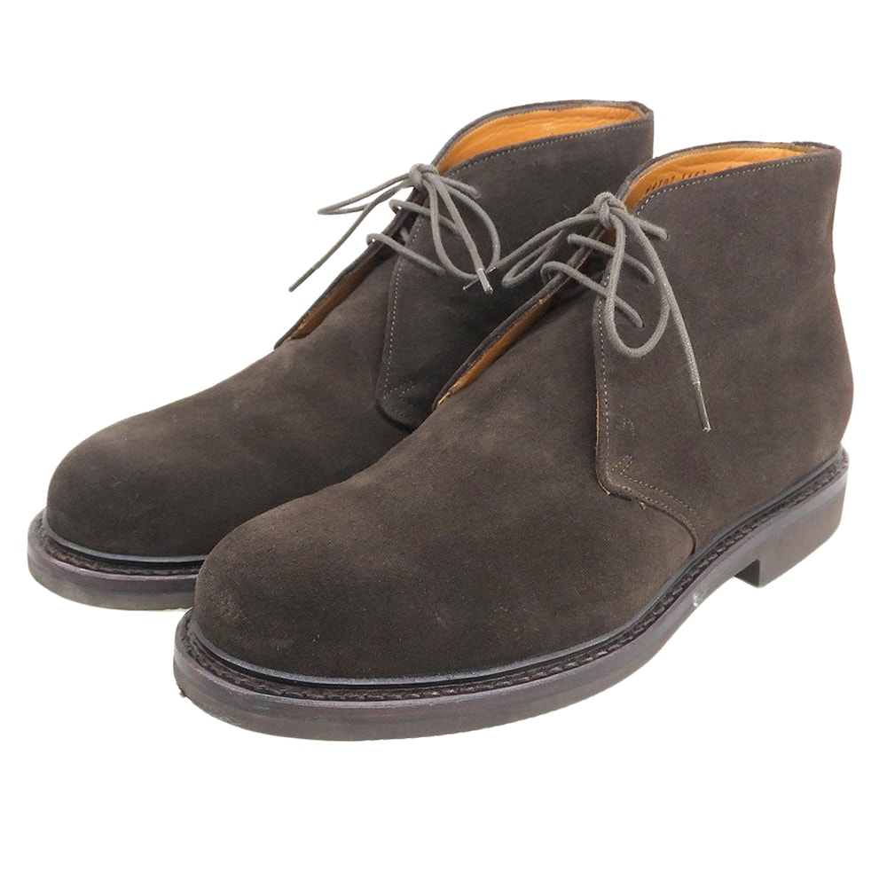 ジャランスリワヤ 美品 スエード 1663ラスト ヴィブラムガムライトソール チャッカブーツ メンズ ダークブラウン 8 99102 8