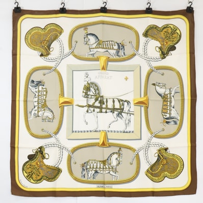 エルメス GRAND APPARAT 盛装の馬 シルク カレ90