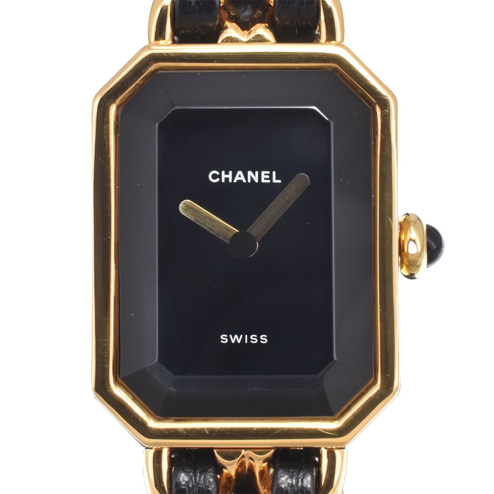 シャネル CHANEL H0001 プルミエール S ブラック クォーツ レディース 良品 腕時計 N#151093