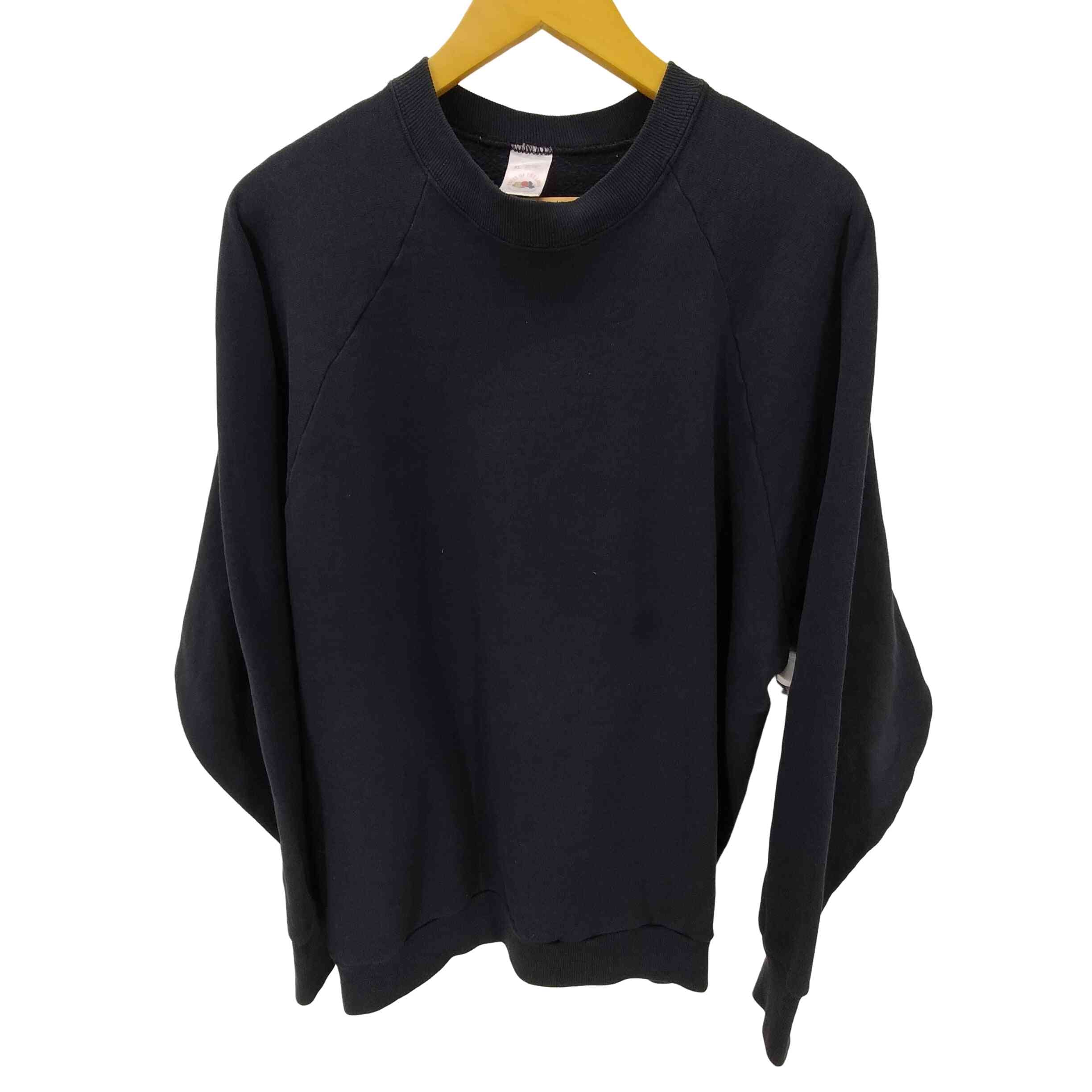 90S USA製 コットン ポリ ラグランスリーブ ブランク スウェット【1140461981391】