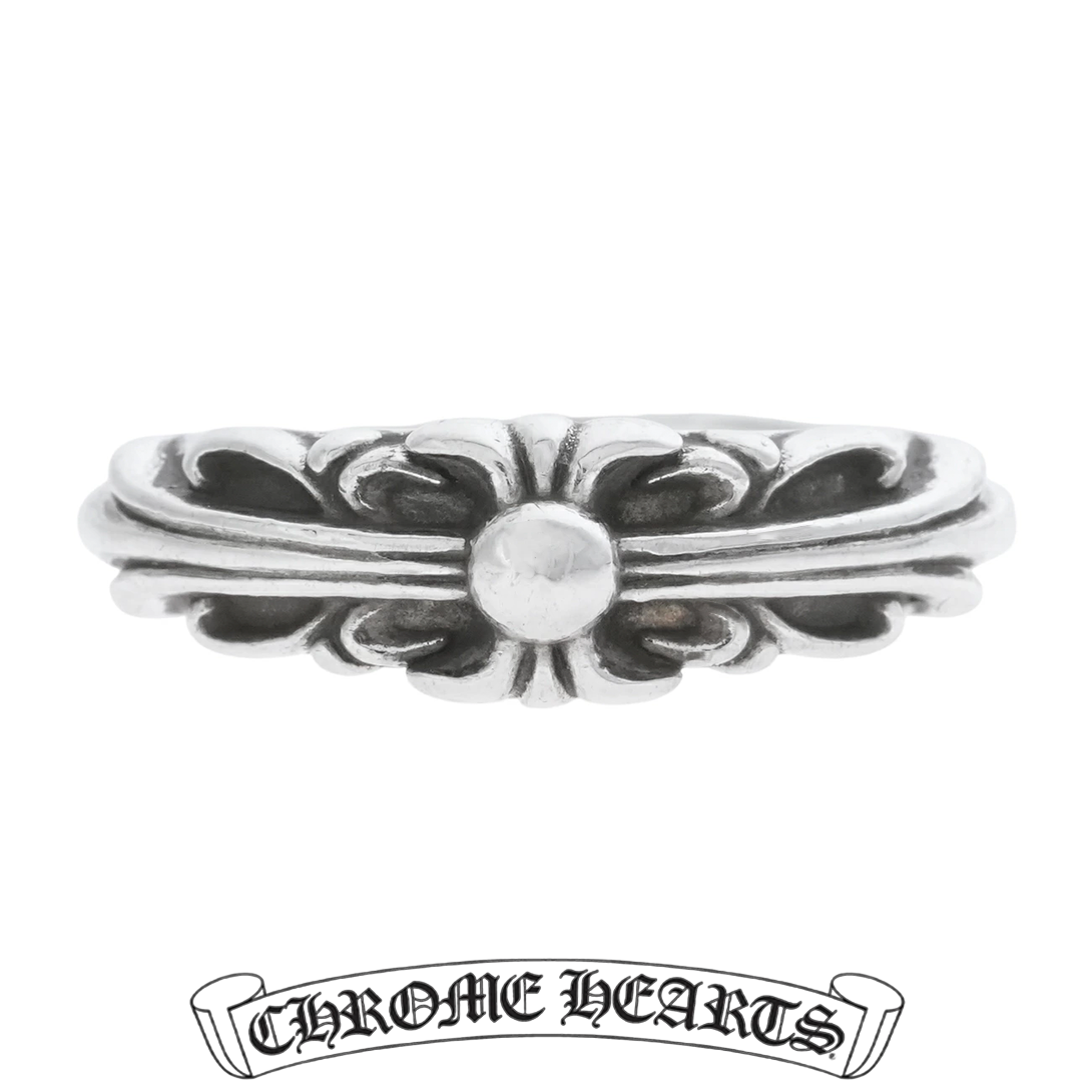 Chrome Hearts Baby Classic Floral Cross Ring "Silver"