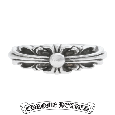 Chrome Hearts Baby Classic Floral Cross Ring "Silver"