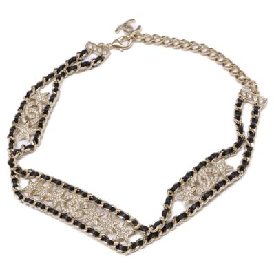 シャネル B23C ココマーク ラインストーン チョーカー -