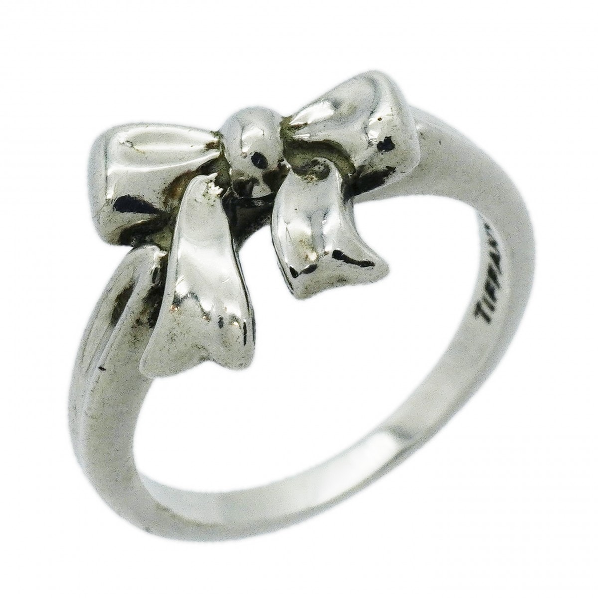 【6jcb0717-k】ティファニー リング リボン シルバー925 11号【中古】レディース