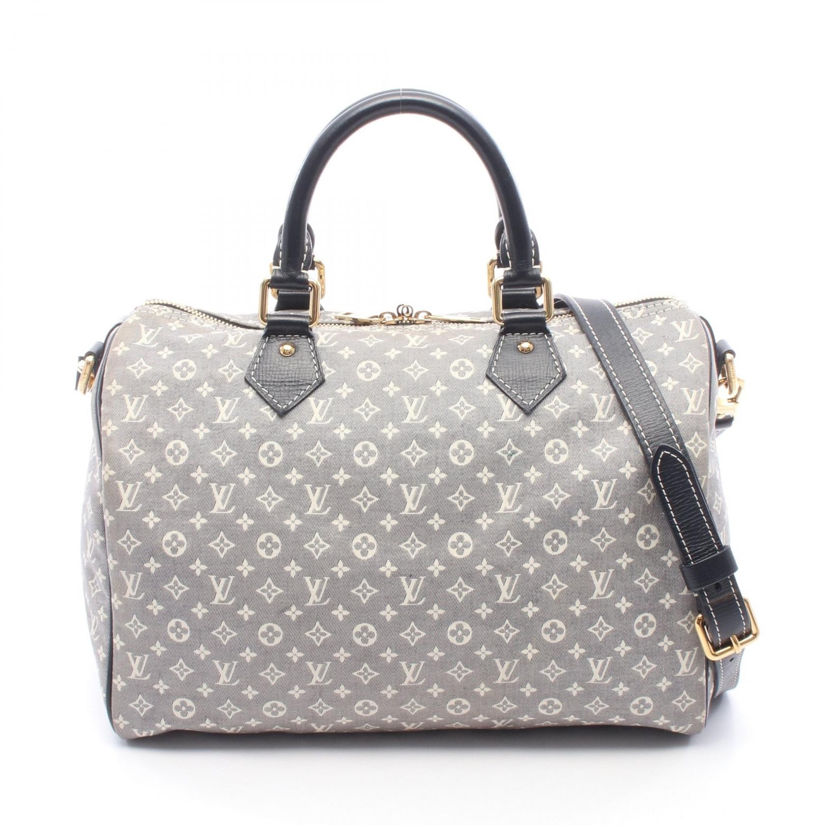 ルイ・ヴィトン LOUIS VUITTON スピーディ バンドリエール30 ハンドバッグ バッグ キャンバス レザー モノグラム・イディール アンクル レディース ブルー系 / ネイビー系 M56703 【中古】