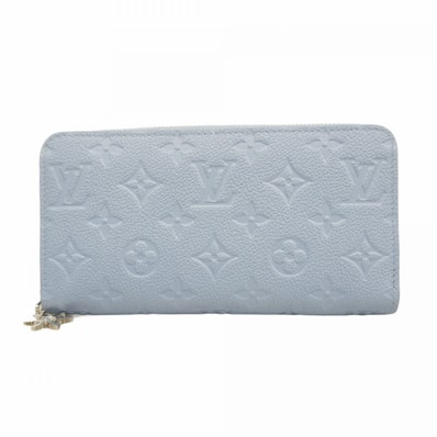 ★最終価格【6cc3883-k】ルイヴィトン 長財布 モノグラム・アンプラント ジッピーウォレット M27122 ブルーフロスト【中古】レディース