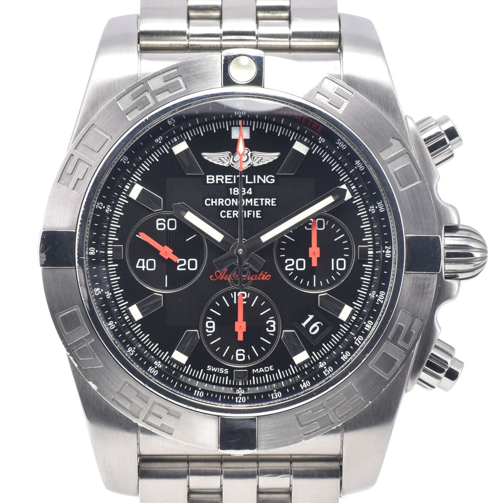 ブライトリング BREITLING AB0111 ウィンドライダー クロノマット 01 2000本限定 ブラック 自動巻き メンズ 良品 腕時計 I#147169
