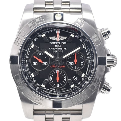 ブライトリング BREITLING AB0111 ウィンドライダー クロノマット 01 2000本限定 ブラック 自動巻き メンズ 良品 腕時計 I#147169
