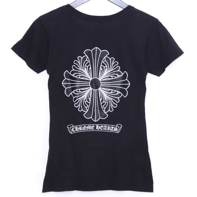 CHROME HEARTS レディース CHプラス スクロールロゴプリント Tシャツ