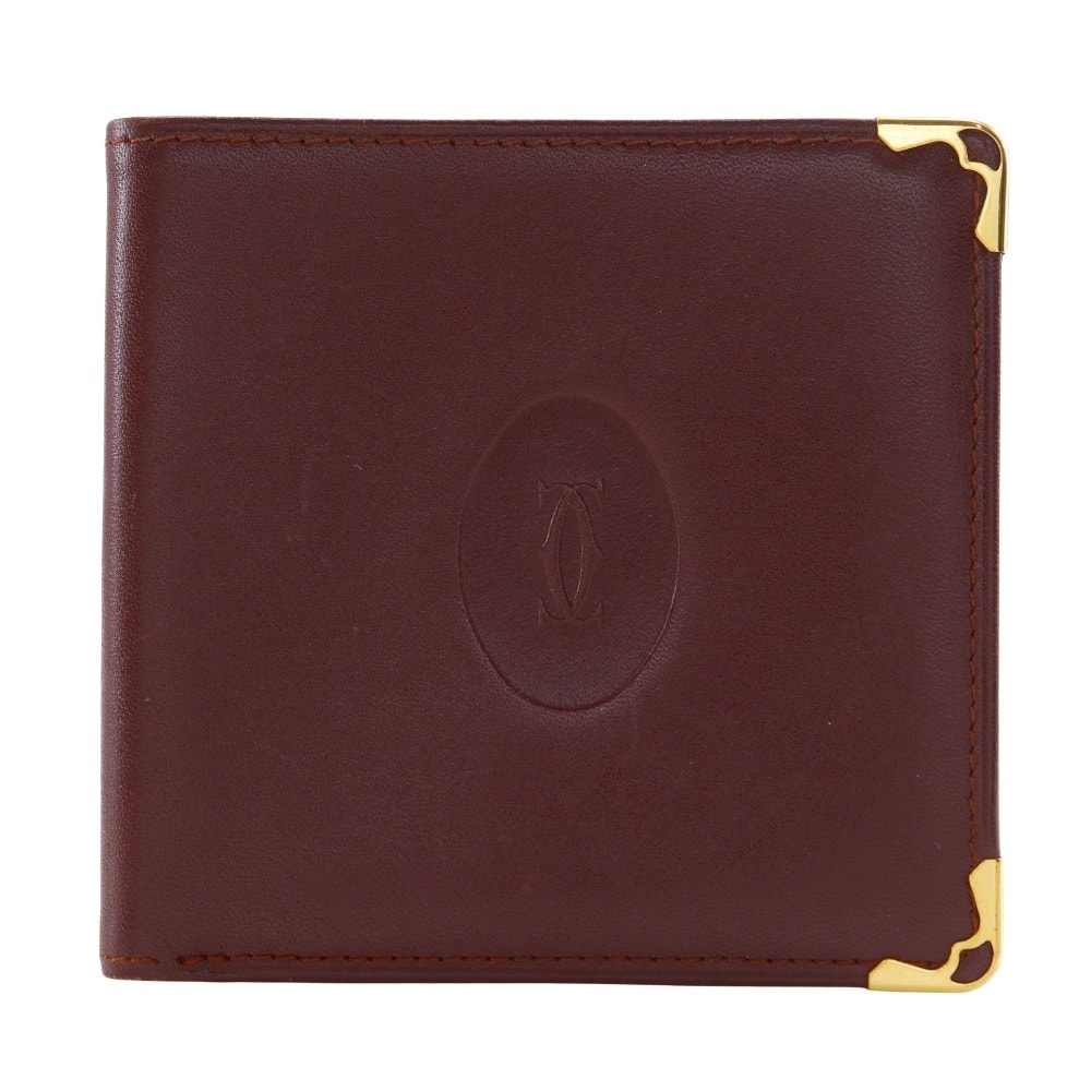 カルティエ 札入れ マストライン ユニセックス二つ折り財布