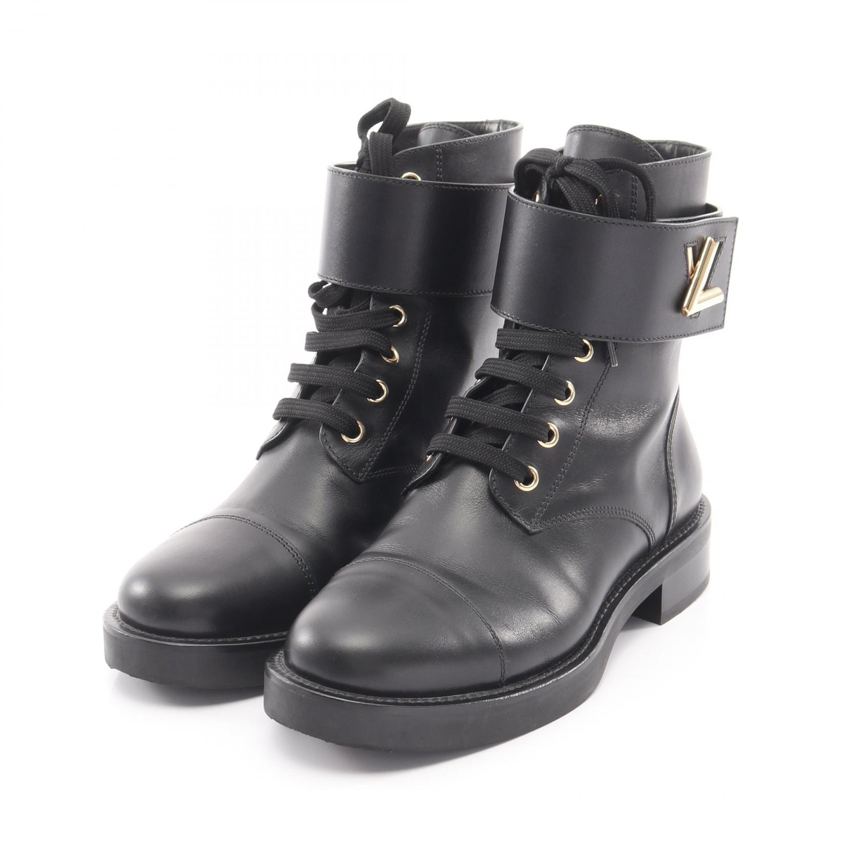 ルイ・ヴィトン LOUIS VUITTON ワンダーランドライン ブーツ 靴 レザー レディース ブラック系 【中古】