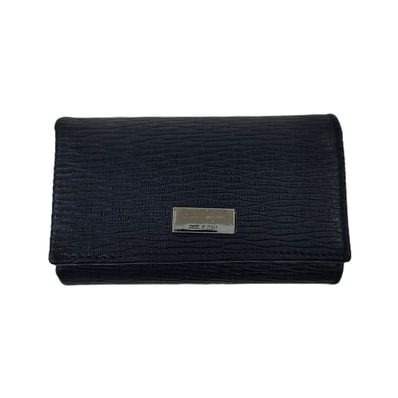 【値下げ】 Salvatore Ferragamo サルヴァトーレフェラガモ 6連 キーケース IY-667075 レザー ネイビー レディース【中古】