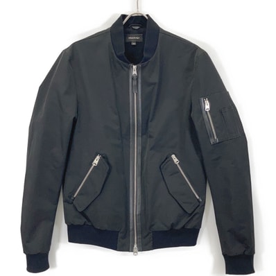 マッカージュ ブラック ナイロン RAGNAR ボンバージャケット 38