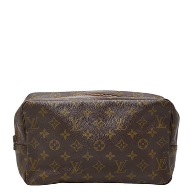 ルイ ヴィトン モノグラム トゥルーストワレット28 セカンドバッグ クラッチバッグ M47522 ブラウン PVC レザー レディース LOUIS VUITTON 【中古】