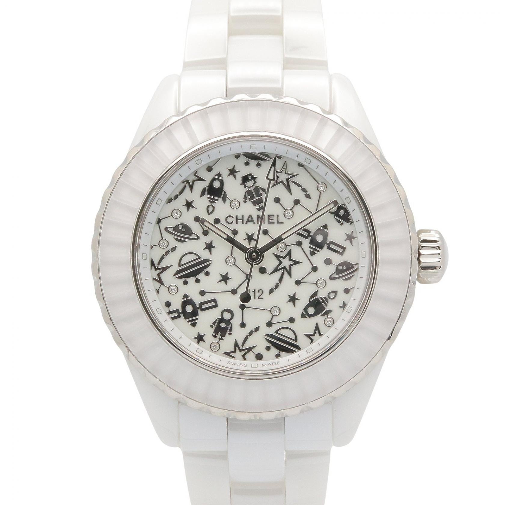 シャネル CHANEL J12 コズミック 腕時計 時計 セラミック レディース ホワイト系 H7990 【中古】